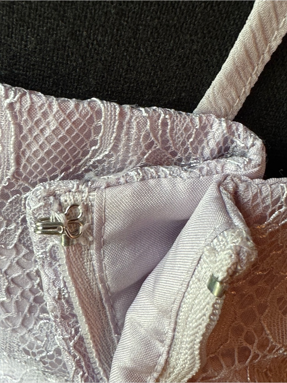 David's Bridal Lilac Lace Halter Gown 12 EUC - Picture 8 of 10